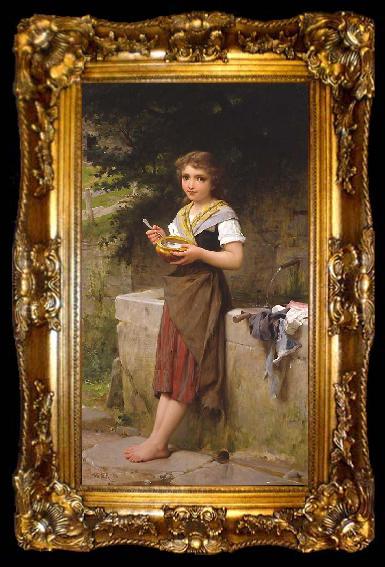 framed  Emile Munier Le jeune paysanne, ta009-2